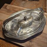 Silver metal aperitif server