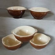 5 antique ear bowls Émile Henry