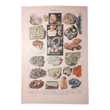 Mineral lithograph of 1922 (pyrite)