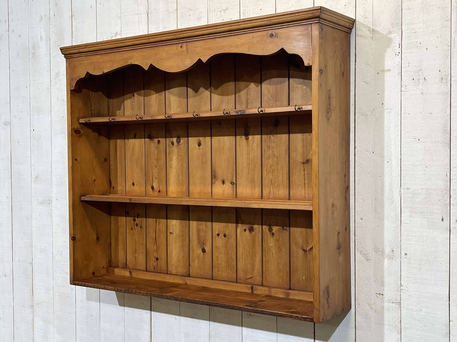 1950s English pine shelf