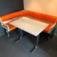 Vintage dining area bench and matching table