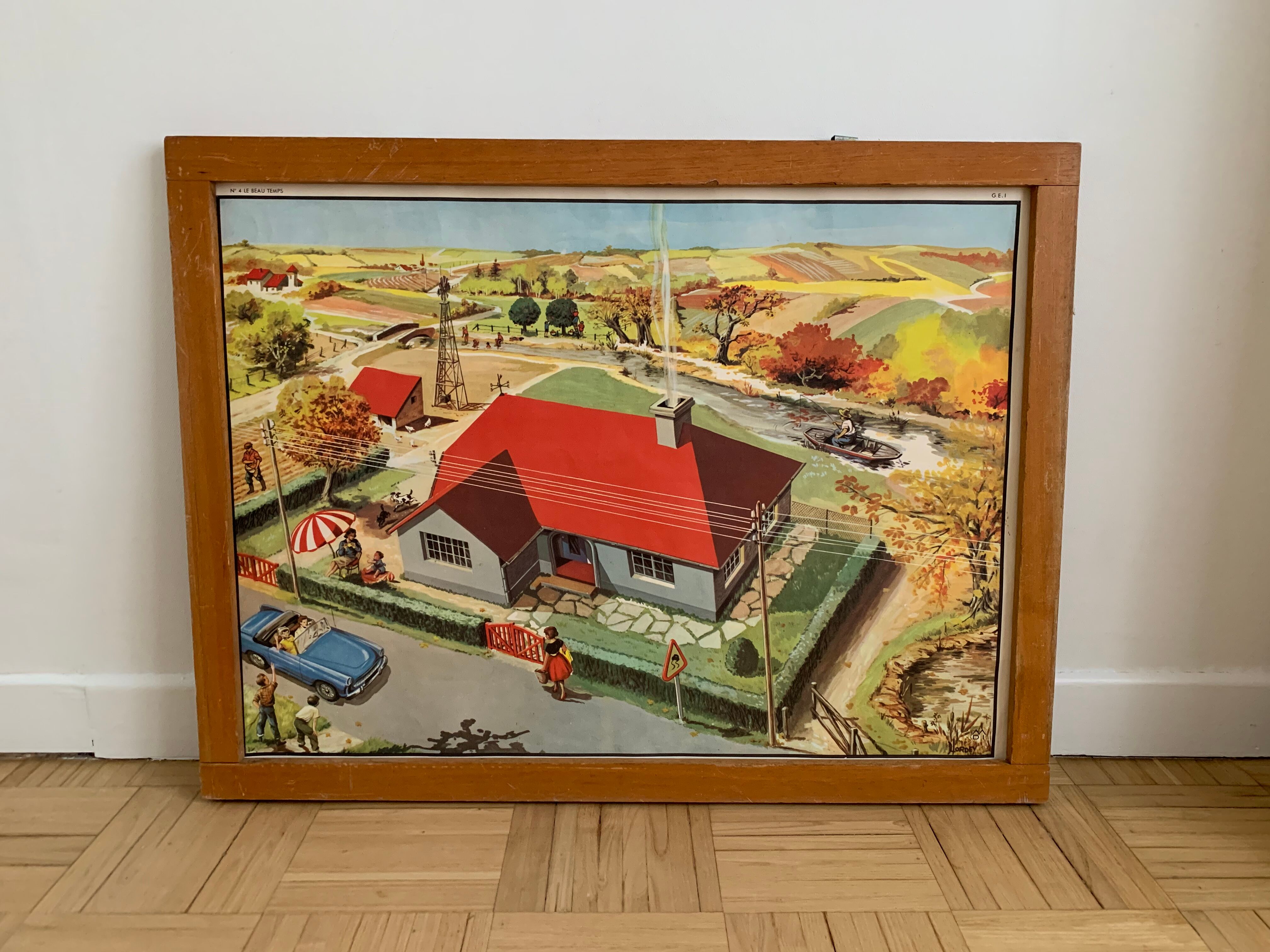 Pedagogical school poster frame