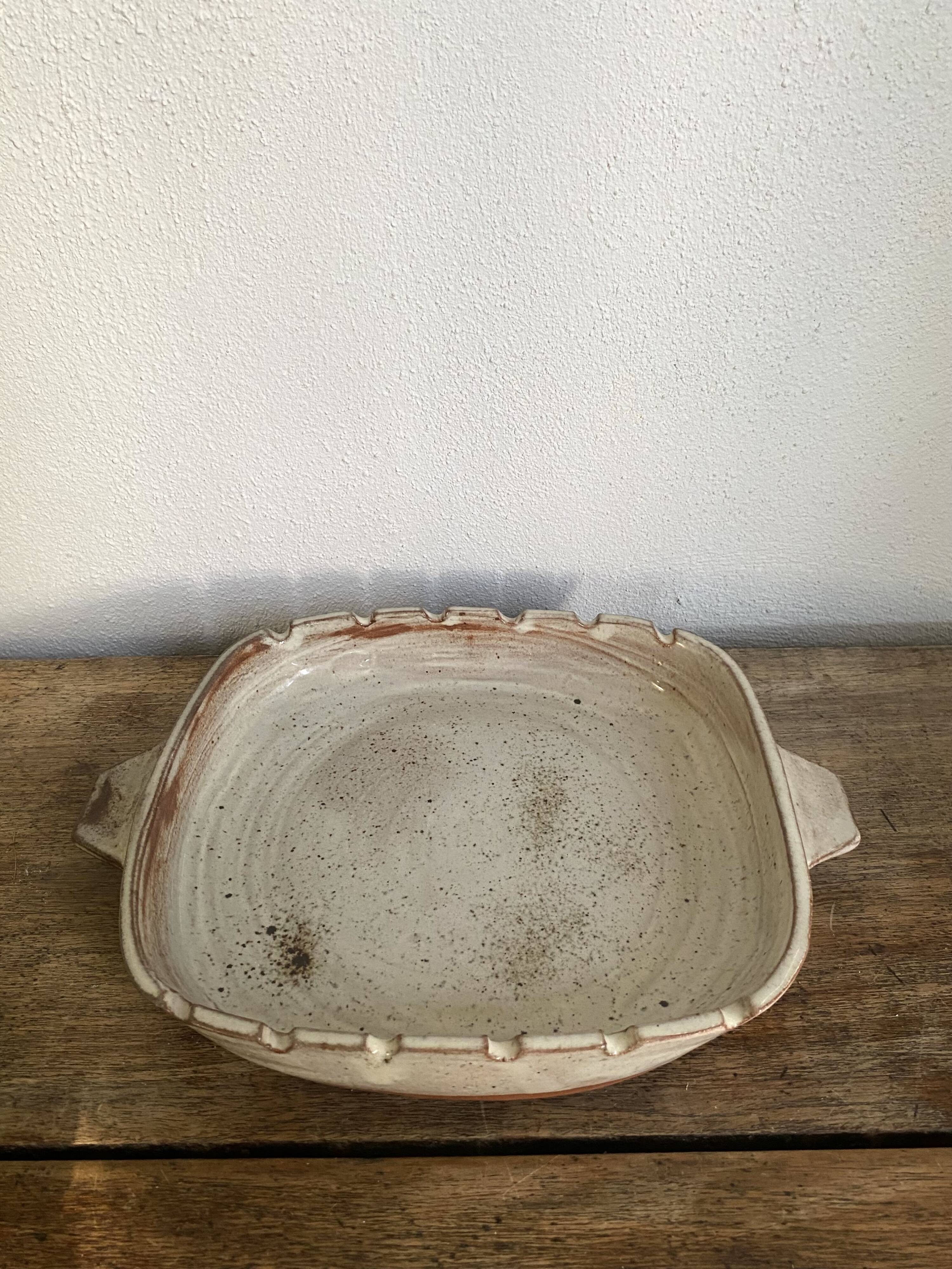 Glazed terracotta dish from the 1980s