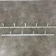70s design aluminum wall coat rack, 21 hooks