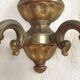 Pair Traditional French Vintage Heavy Brass Empire Style Double Wall Lights