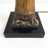 Lampe en bambou sculpté