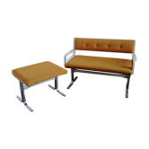 Vintage waiting room bench - 1970