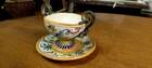 Small Cup and Saucer Majolica Fantechi Sesto Fiorentino Antique