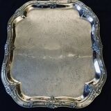 Lined metal service tray