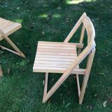 Series of 4 folding chairs