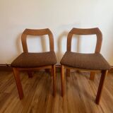 2 wooden chairs