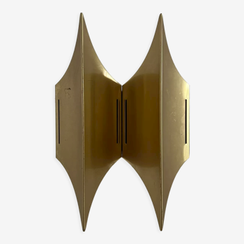 Mid-century brass gothic wall lights by Bent Karlby (3 pieces available)
