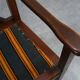Belgium art deco bench in oak wood 1920s