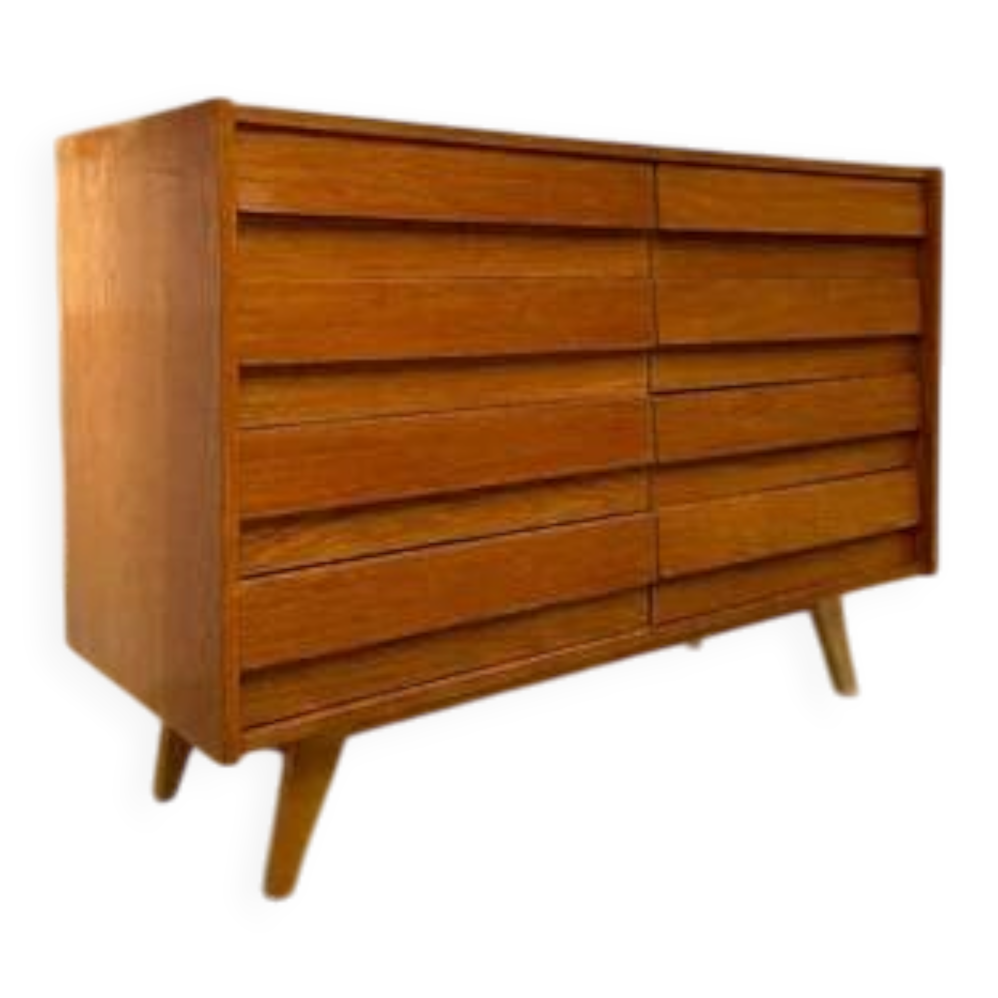 Chest of drawers mid-century veneer Jiří Jiroutek U-453 1960s Czechoslovakia