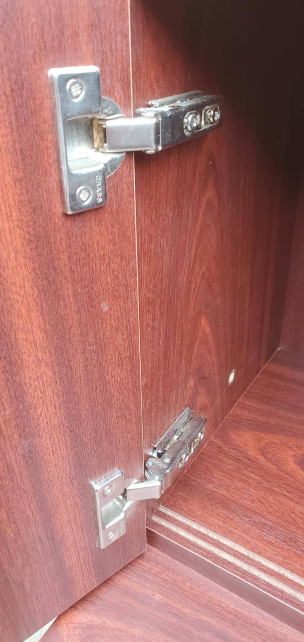 Beautiful 2-part Scandinavian-style piece of furniture with glass section, 1970s