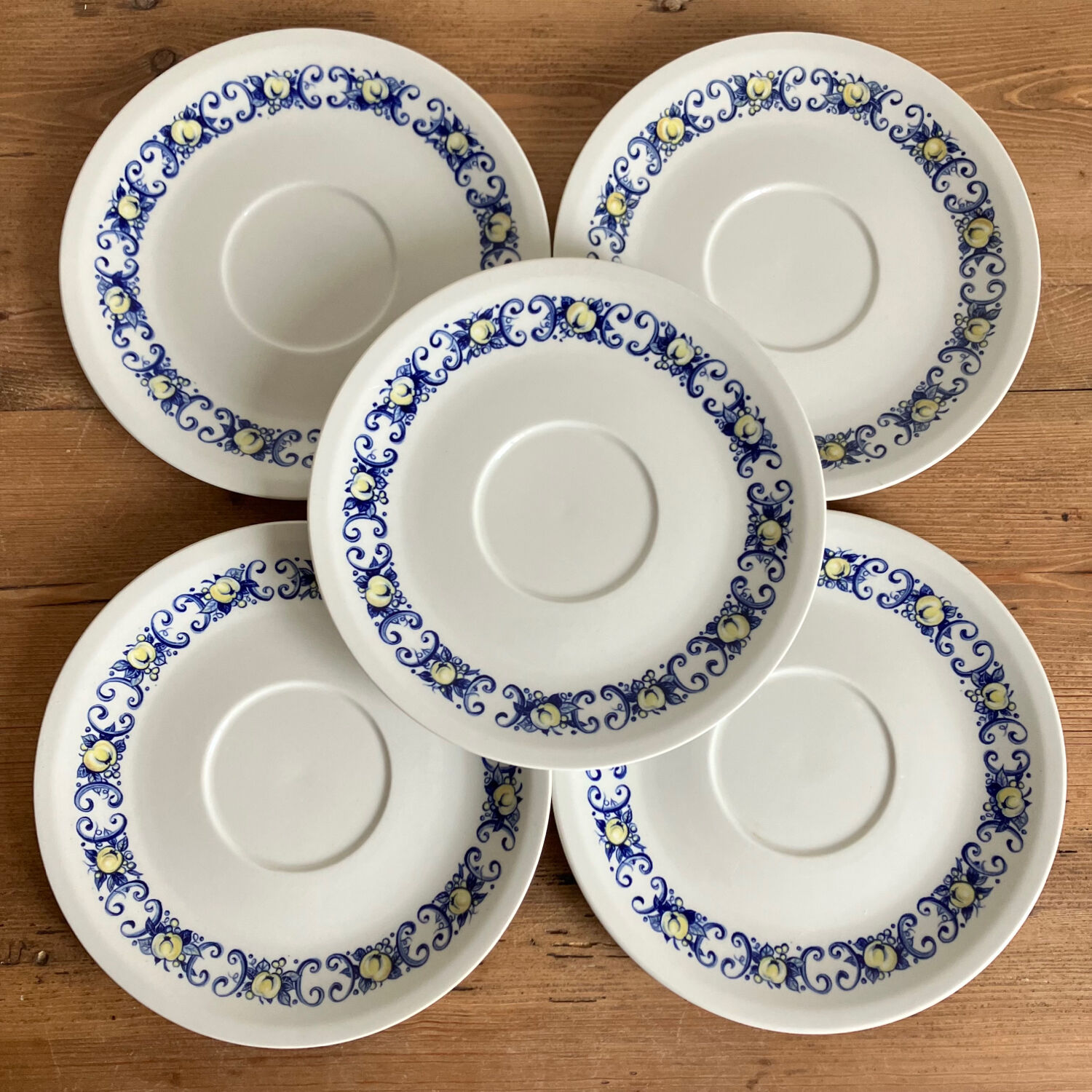 5 soucoupes « Cadiz » Villeroy & Boch