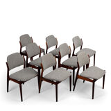 Set of 8 Arne Vodder 62 rosewood chairs