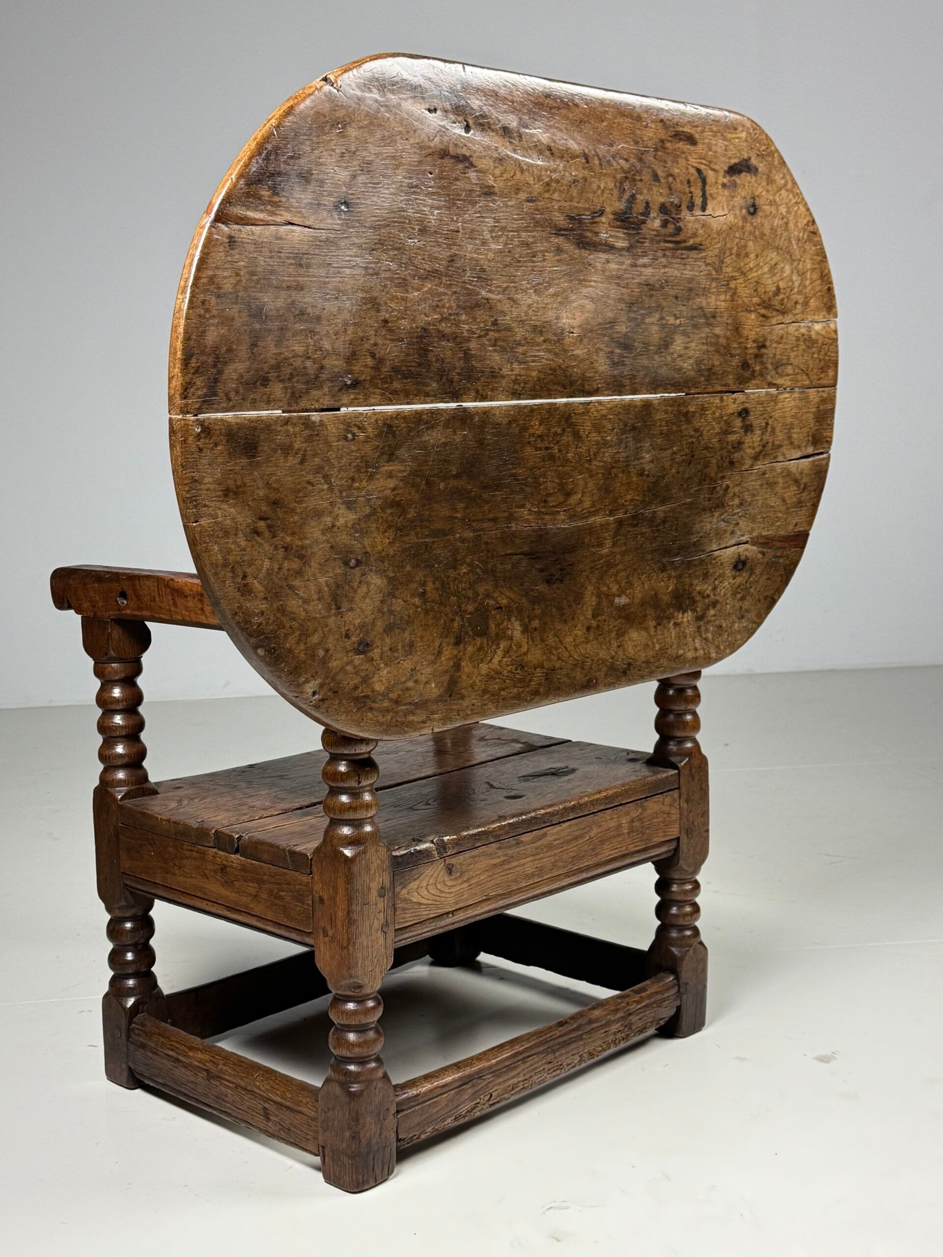 English monk chair table oak 18th century