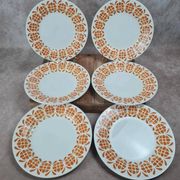 Set of 6 semi-deep plates Sarreguemines