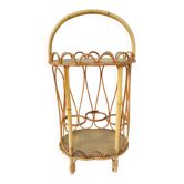 Rattan bottle holder bar basket