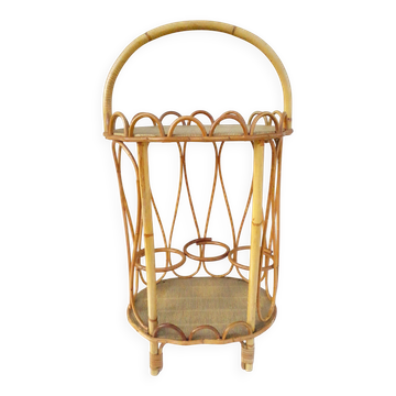 Rattan bottle holder bar basket