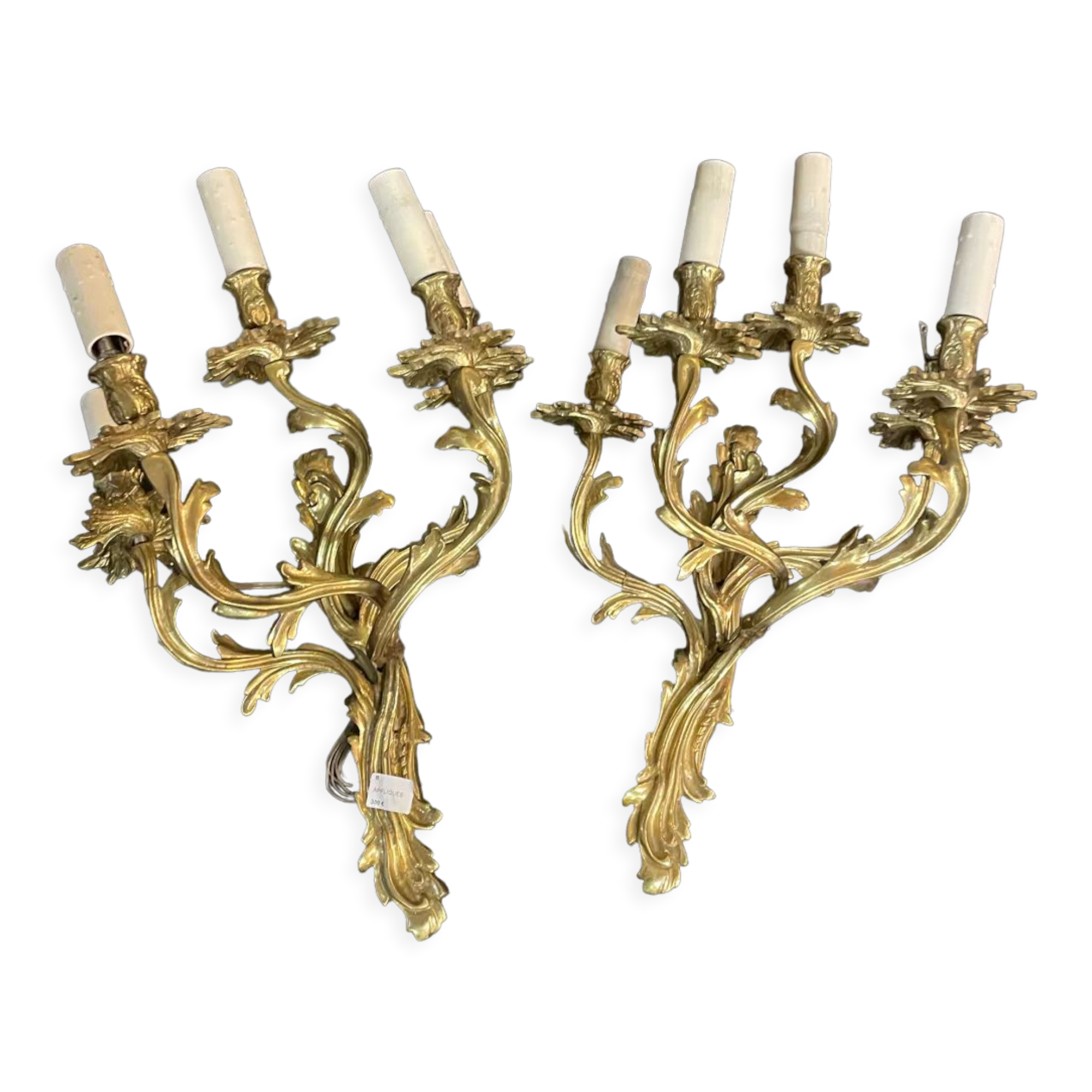 Pair of bronze sconces