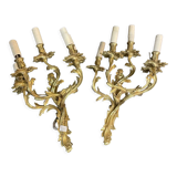 Pair of bronze sconces