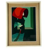 Amleto Dalla Costa, original serigraph framed, Milan Italy 1980s