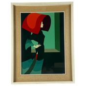 Amleto Dalla Costa, original serigraph framed, Milan Italy 1980s