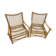 Paire de fauteuils en rotin vintage