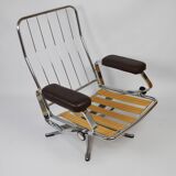 A pair of leather armchairs, 1970s