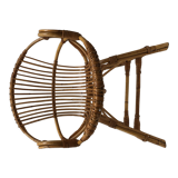 Rattan shell armchair