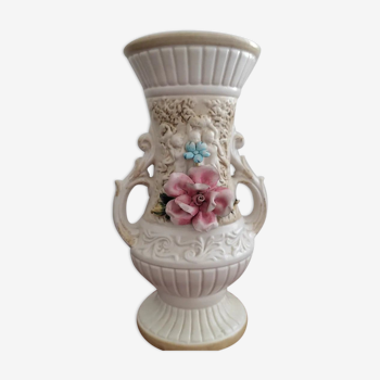 Capodimonte vase, Made in Italy, 70s