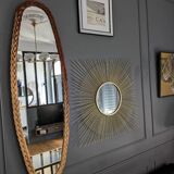 Large rattan mirror 60'
