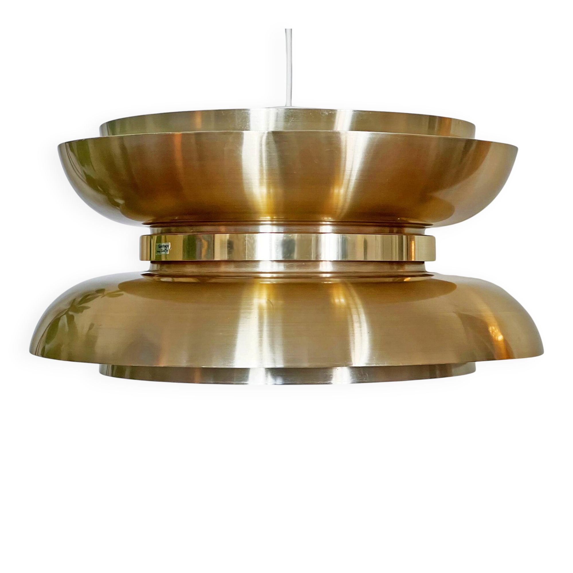 Golden suspension by Carl Thore for Granhaga Metall. Sweden 1970s.
