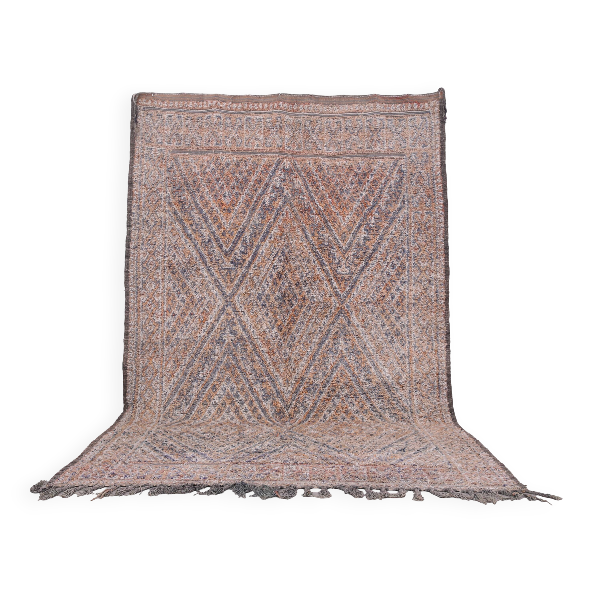 Vintage Beni Mguild Rug 209 x 323 - Berber Wool Rug - Handmade Moroccan Rug