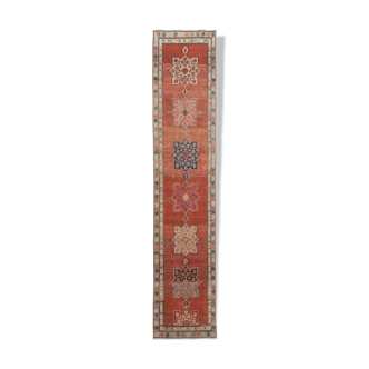 Tapis runner turc contemporain noué à la main 82 cm x 383 cm