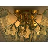Contemporary green “tronchi” murano glass wall sconce