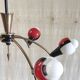 Chandelier with 6 lights in Stilnovo style and Murano glass - 1950s