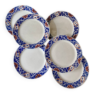 6 assiettes de service,