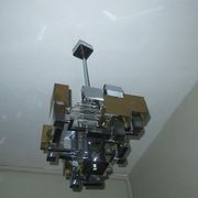Italian Modern Cubist Chandelier style Sciolari, 1960s