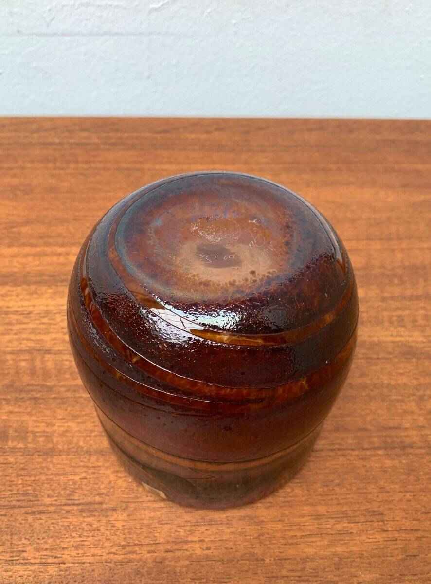 Vintage Swedish glass vase by Milan Vobruba for Gusum Sweden