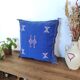 Coussin berbère bleu bohème Sabra