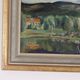 Original Swedish Oil on Panel – “Rural Village” by Astrid J – Vintage