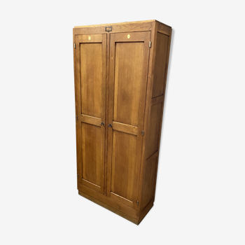 Armoire parisienne vintage en chêne petit modèle