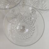10 Large Baccarat Crystal Glasses, Early 20th Century.