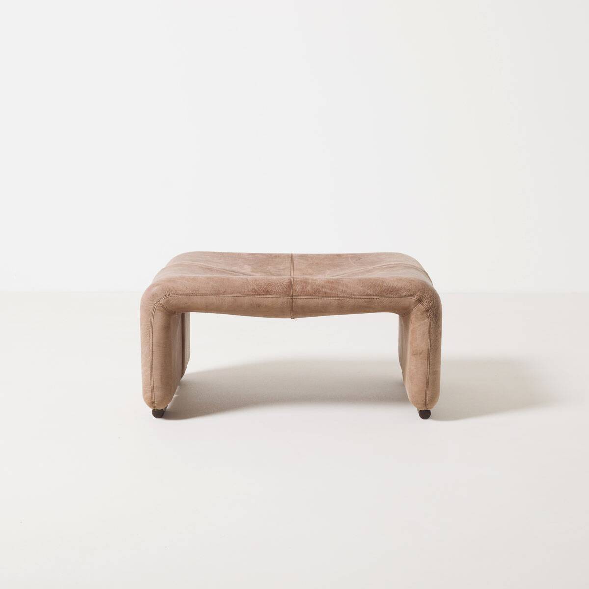 Coronado Leather Ottoman by Tobia Scarpa for B&B Italia, Italy, 1980s