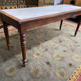 Louis Philippe marble farmhouse loom table