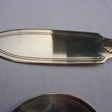 2 dessert serving cutlery art deco silver filled and silver metal
