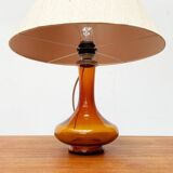 Mid-century Danish glass table lamp by Holmegaard